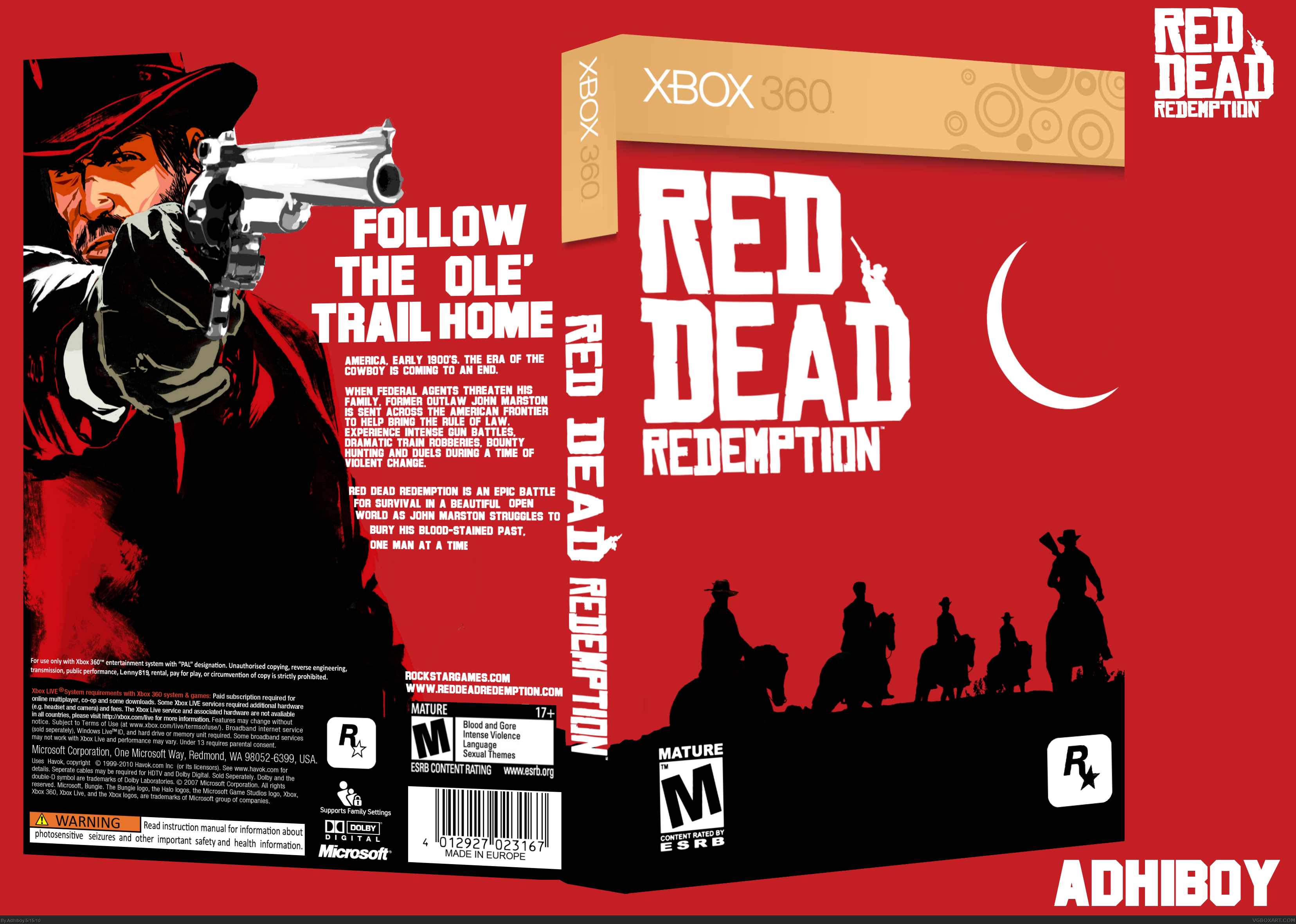 Viewing full size Red Dead Redemption box cover