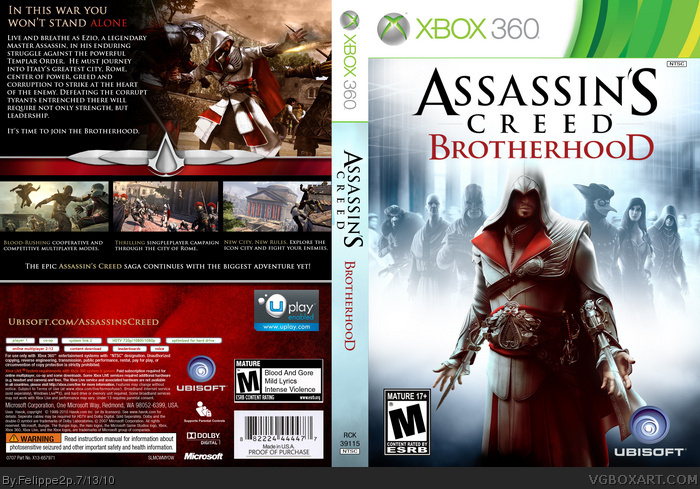 Assassin S Creed Brotherhood Xbox Box Art Cover By Felippe P