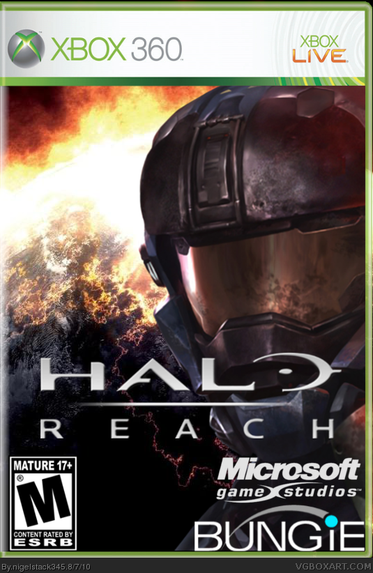 Halo Reach Xbox 360 Box Art Cover by nigelstack345