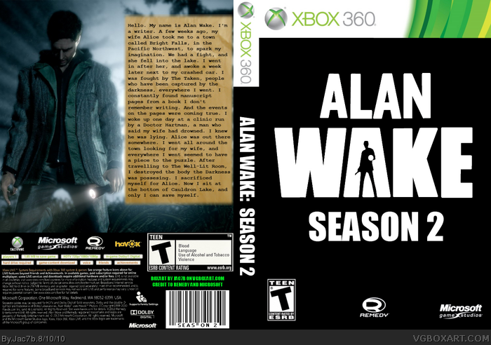 Alan Wake: Season 2 box art cover