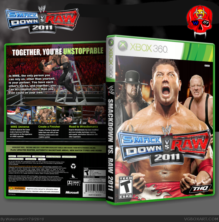 Wwe Smackdown Vs Raw 11 Xbox 360 Box Art Cover By Watsonator117