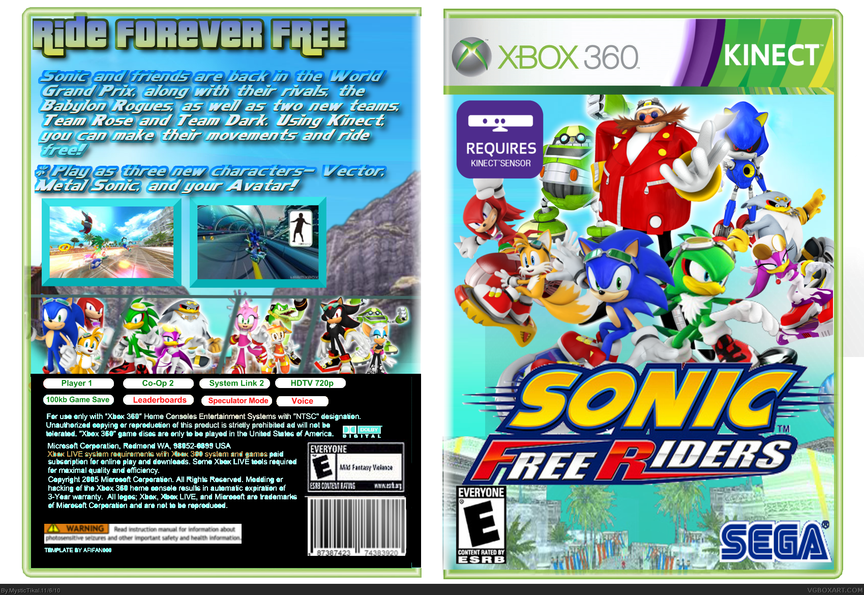Sonic Free Riders box cover