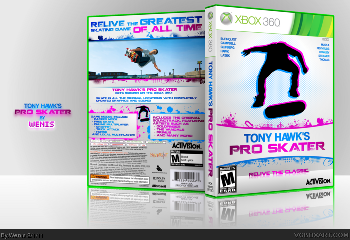 Tony Hawk's Pro Skater box art cover
