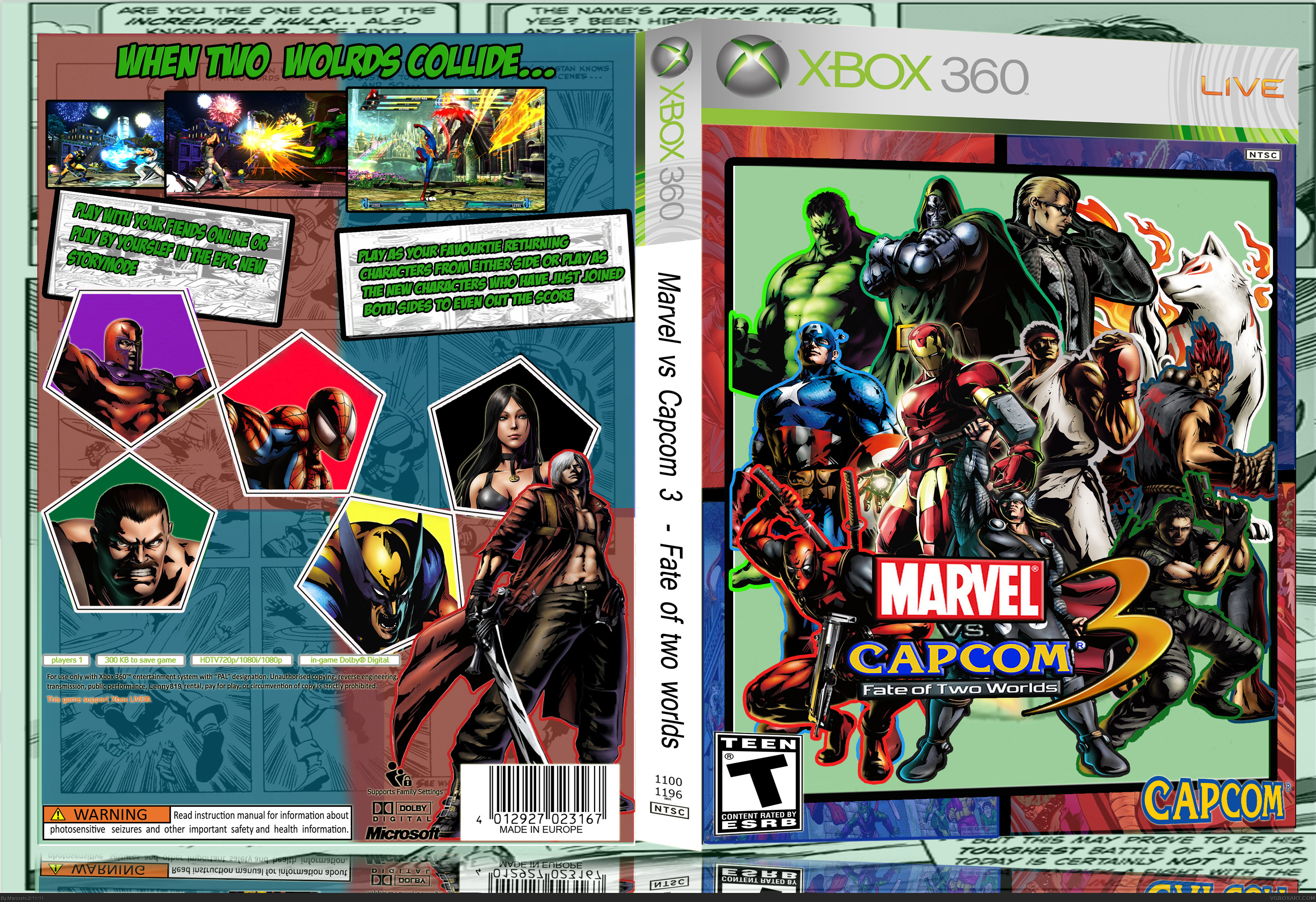 Marvel vs. Capcom 3: Fate of Two Worlds box cover