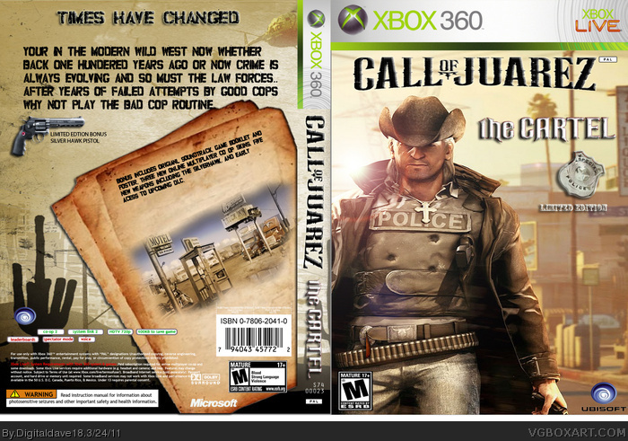 orgánico chisme Oxidar Call of Juarez the Cartel Xbox 360 Box Art Cover by Digitaldave18