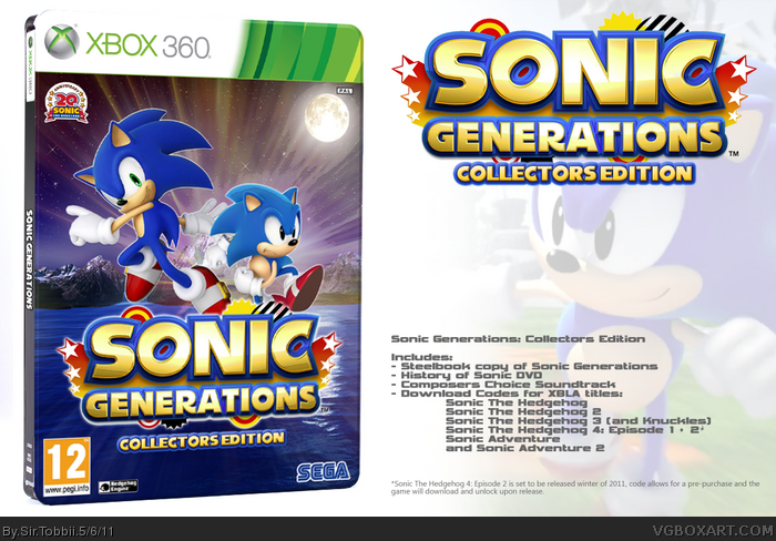 Sonic Generations Xbox 360 Box Art Cover By Sir Tobbii - sonic generations xbox 360 box art roblox