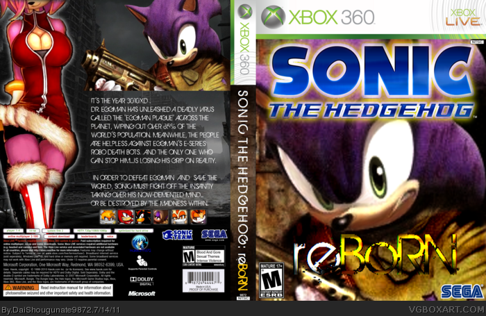 Sonic the Hedgehog (2011) : reBoRN box art cover