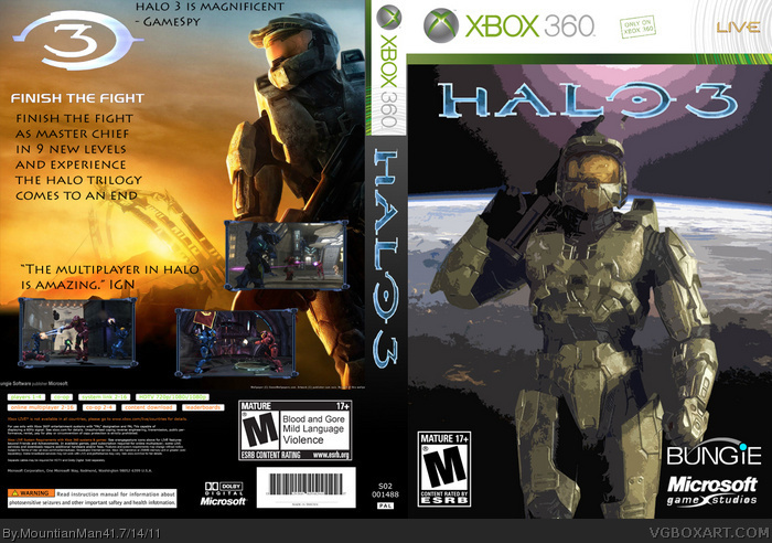 Halo 3 Xbox 360 Box Art Cover by MountianMan41