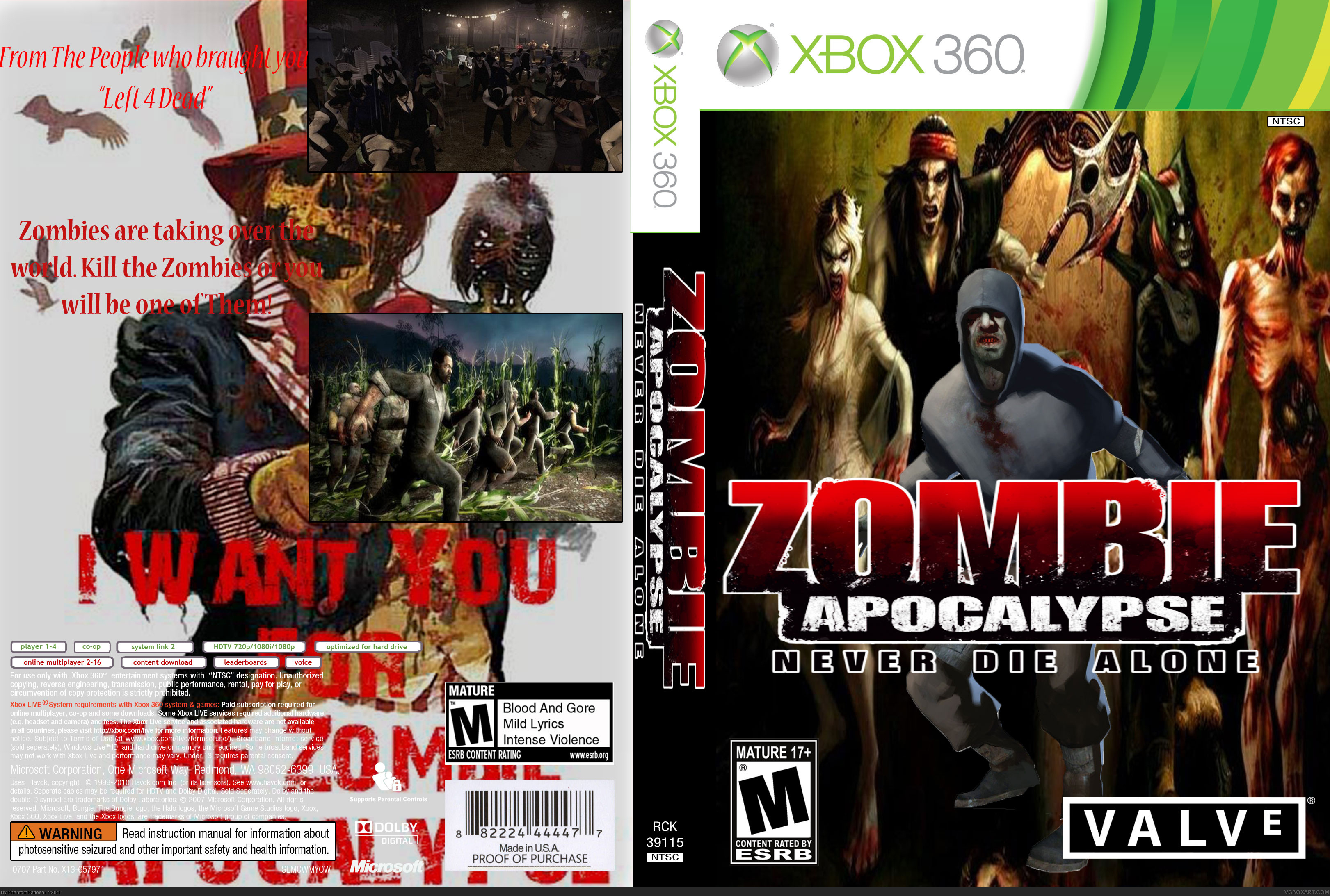 Zombie Apocalypse box cover. 