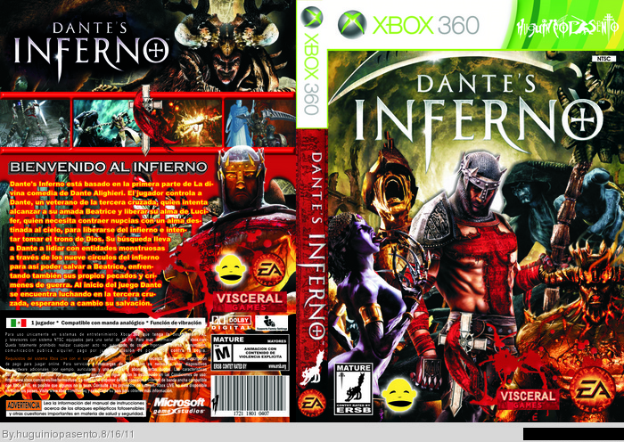 Dantes Inferno PlayStation 3 Box Art Cover by tleeart