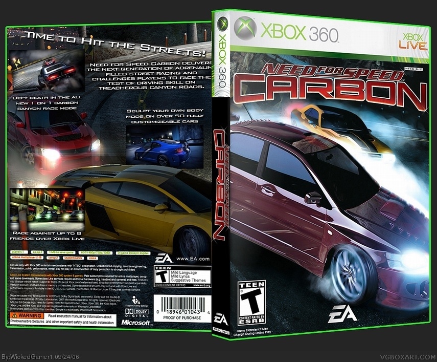 Viewing full size Need for Speed: Carbon box cover