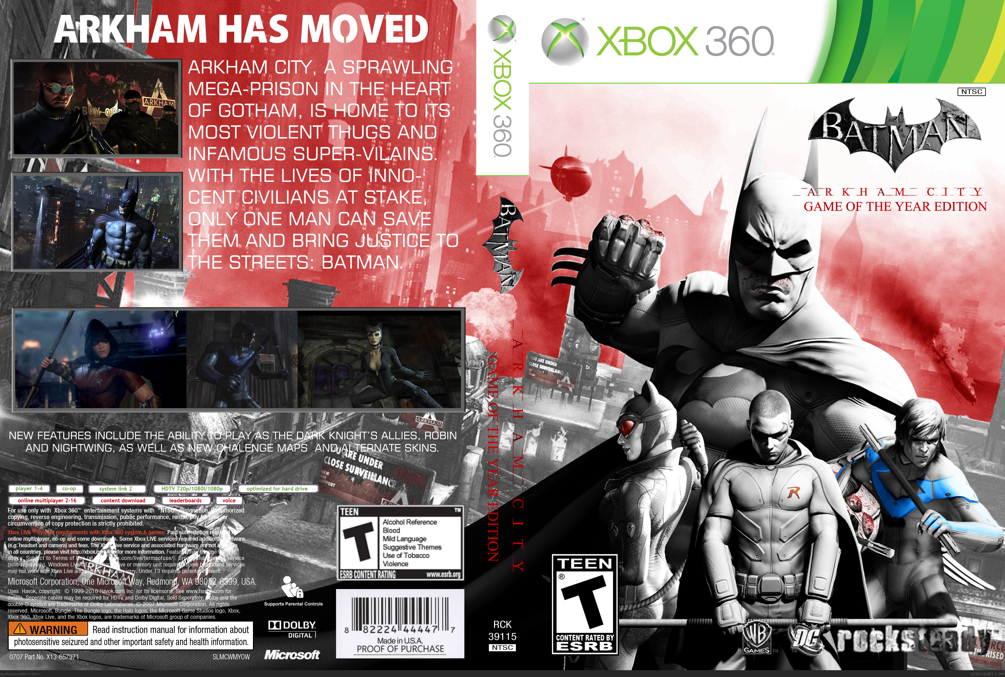 Batman: Arkham City (GOTY Edition) box cover. 
