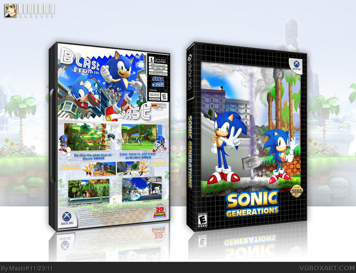 Sonic Generations Xbox 360 Box Art Cover By Masloff - sonic generations xbox 360 box art roblox