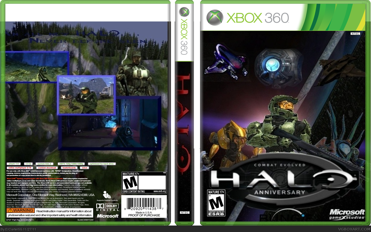 Viewing Full Size Halo Combat Evolved Box Cover