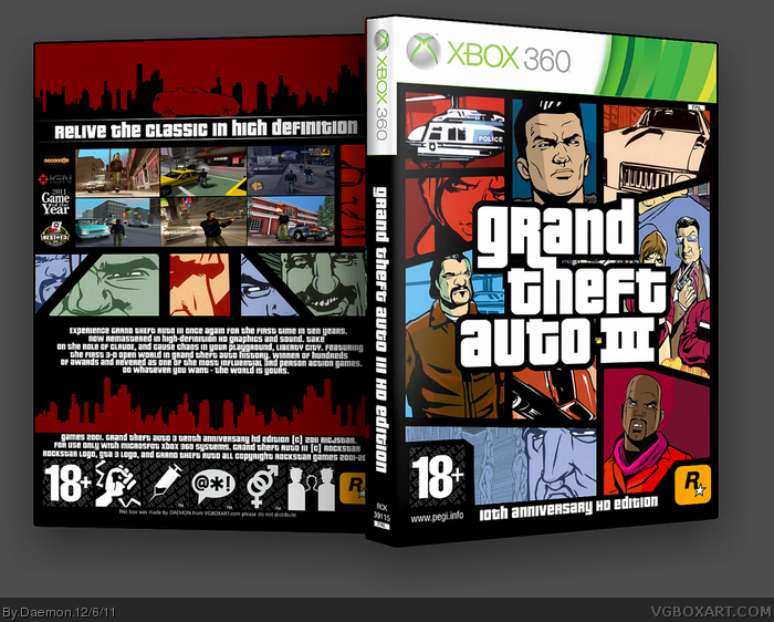 Grand Theft Auto III HD box art cover