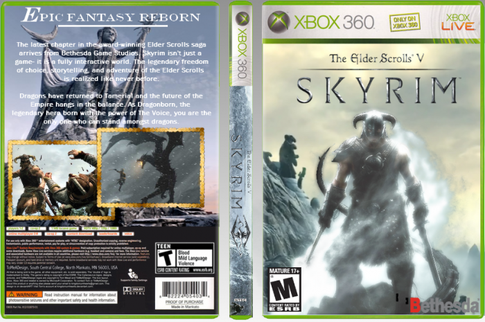 The Elder Scrolls V: Skyrim box art cover