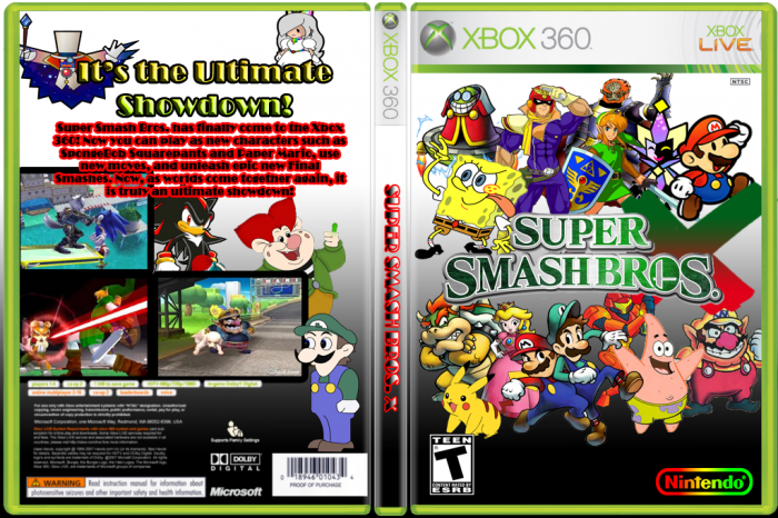 Super Smash Bros. X box art cover