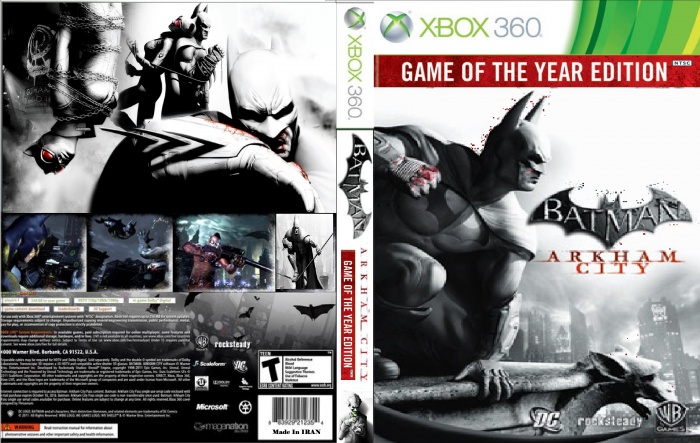 Batman Arkham City Game Of The Year Edition Xbox 360 Box Art Cover By Alijch