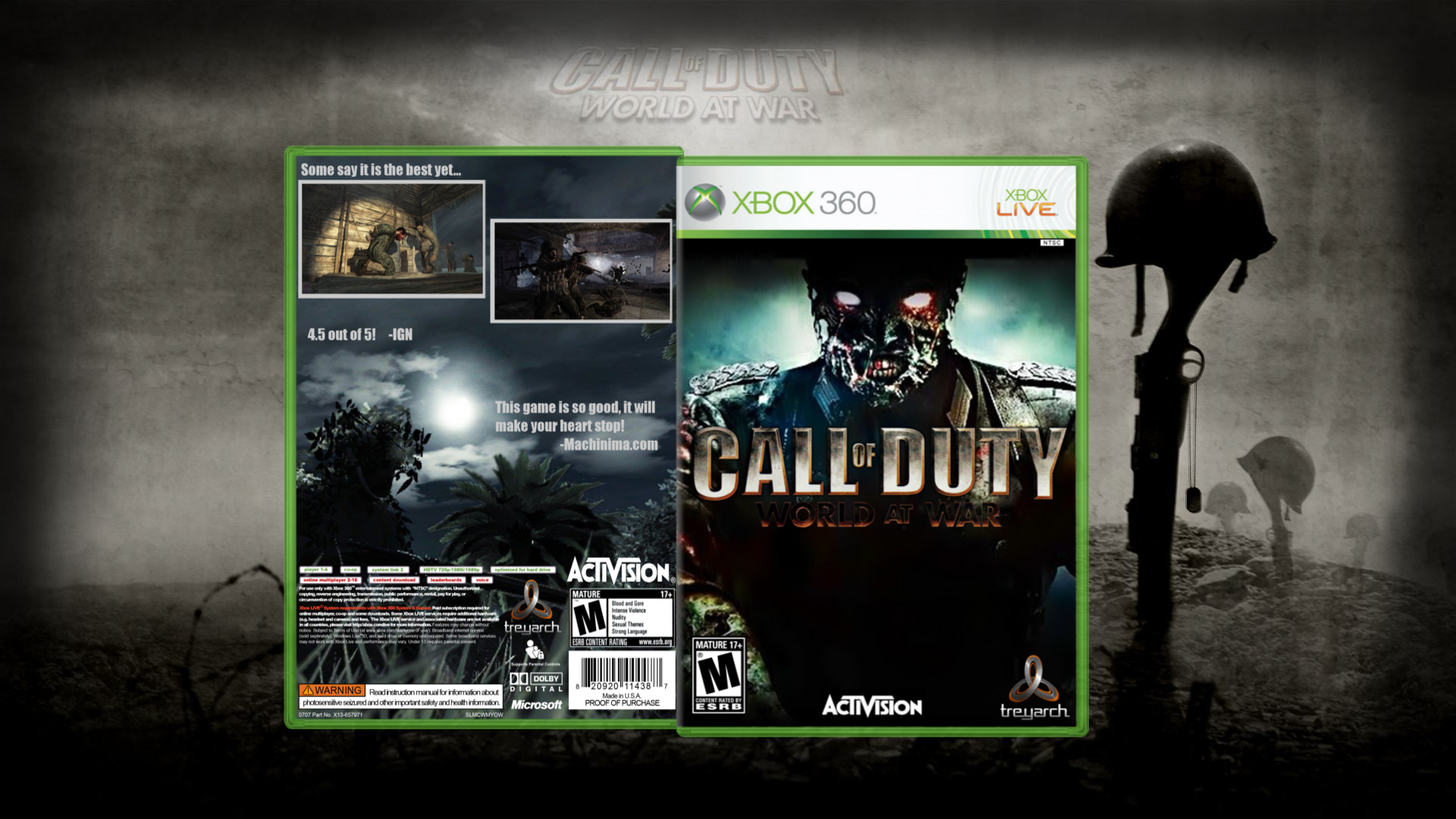 Call Of Duty : World At War Xbox 360 Box Art Cover by ProBenji
