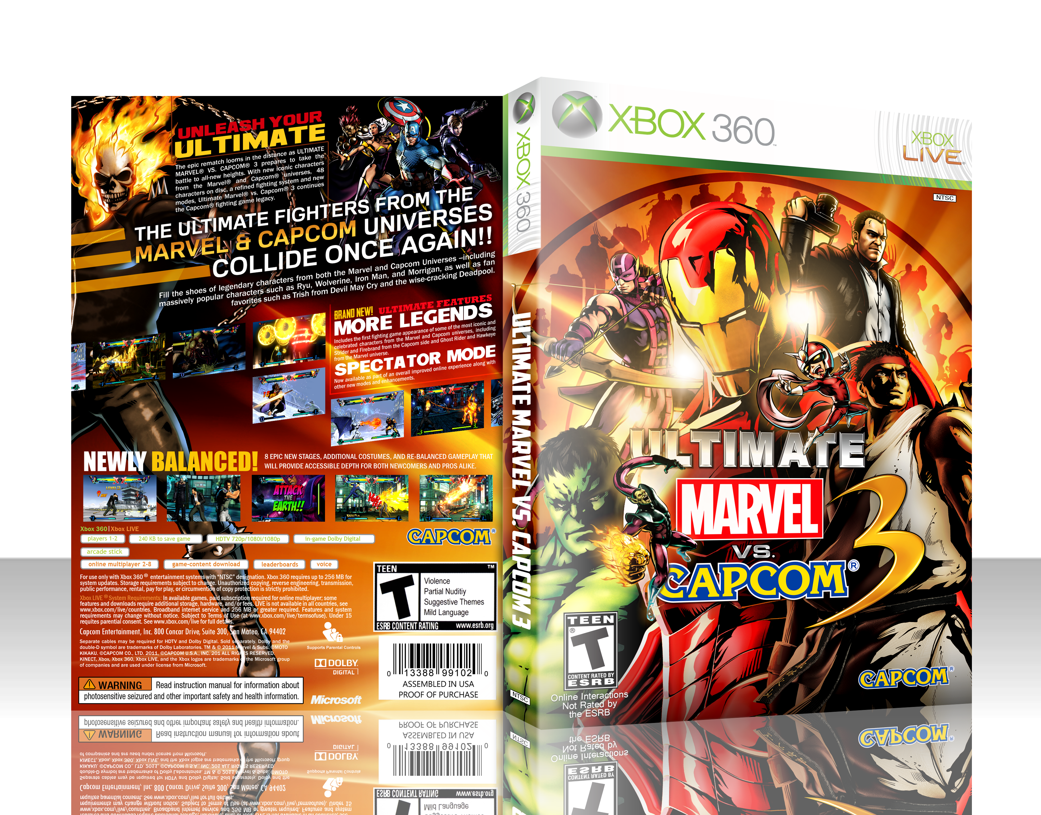 Ultimate Marvel vs. Capcom 3 box cover