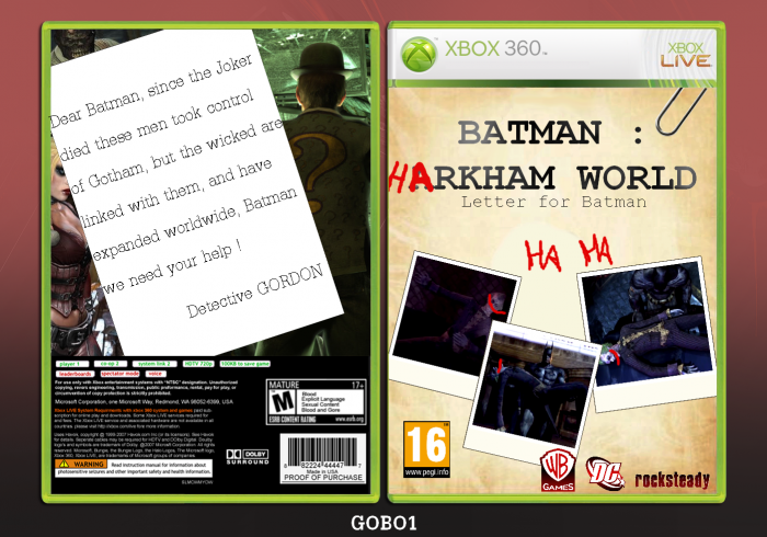 Batman Arkham World box art cover