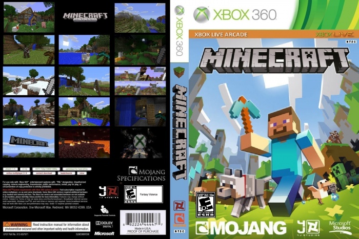 Minecraft: Xbox 360 Edition Xbox 360 Box Art Cover by 