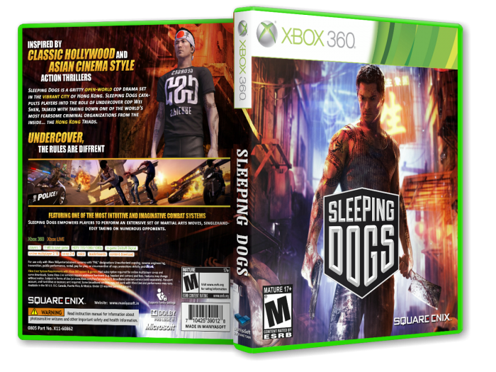 SLEEPING DOGS, NTSC, Mint Condition, XBOX 360 Game, 360 Games, HEGEY