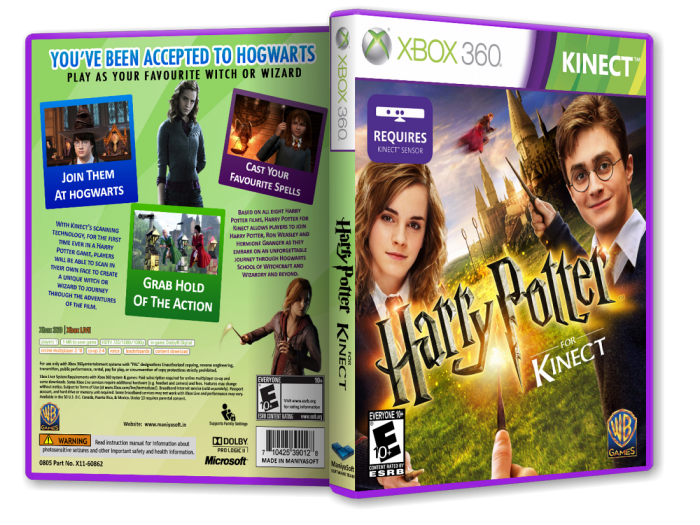 Misschien Vertrappen reactie Harry Potter for Kinect Xbox 360 Box Art Cover by payam_mazkouri