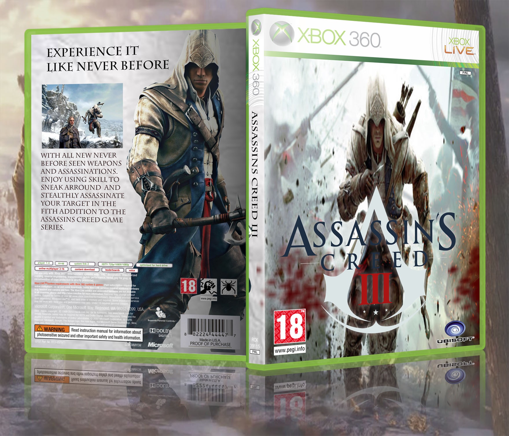 Viewing full size Assassins Creed III box cover