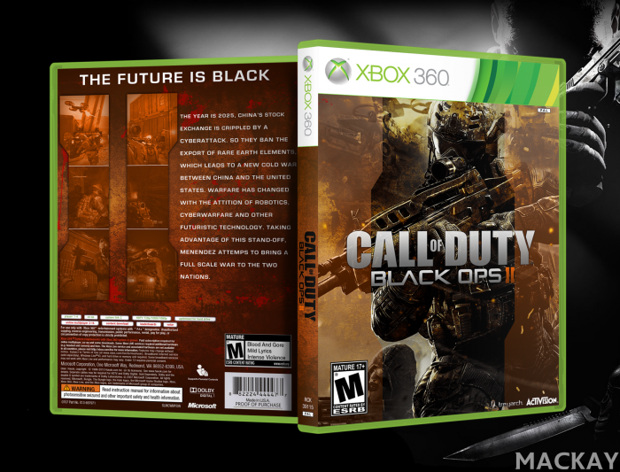 Call of Duty Black Ops 2 Xbox 360 Box Art