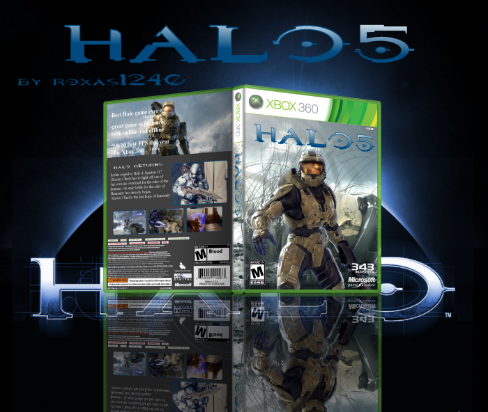 Halo 5 Xbox 360 Box Art Cover by roxas1240