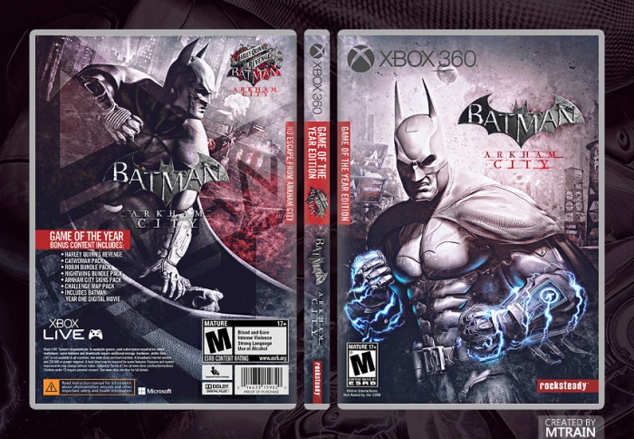 Batman Arkham City Game Of The Year Edition Xbox 360 Box Art Cover By Mtrain