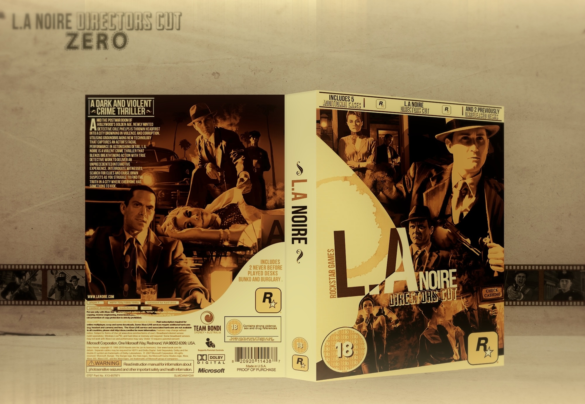 L A Noire Directors Cut Xbox 360 Box Art Cover By Ab501ut3 Z3r0