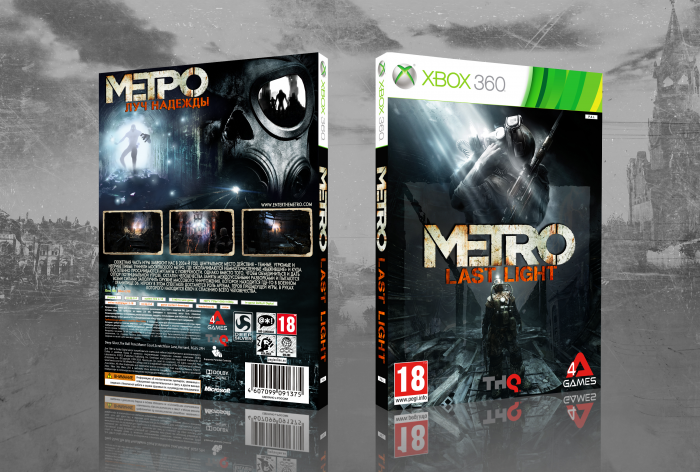 Metro: Last Light Xbox 360 Box Art Cover by fergana16