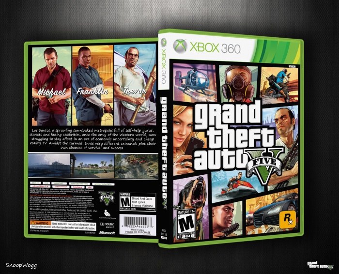 GTA V Xbox 360 Box Art Cover by Snoop Wogg