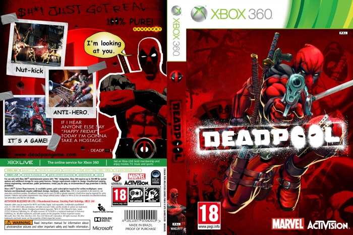 Deadpool - The Game Xbox 360 Box Art Cover by wellyson