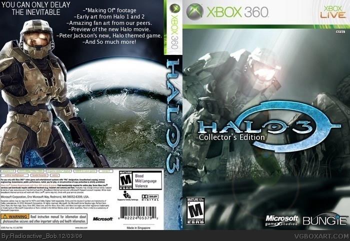 Halo 3: Legendary Edition Xbox 360 Box Art Cover by Radioactive Bob