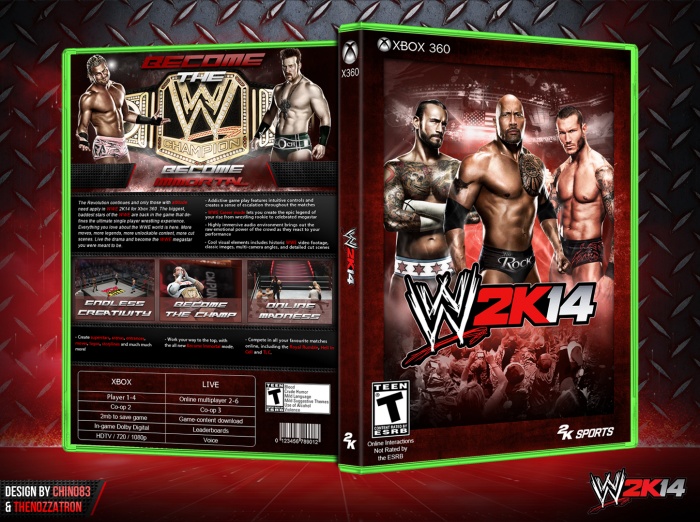 Wwe 2k14 Xbox 360 Box Art Cover By Thenozzatron - ngrw 2k14 xbox one video game cover roblox