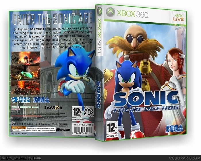 Sonic the Hedgehog (Microsoft Xbox 360, 2006) for sale online