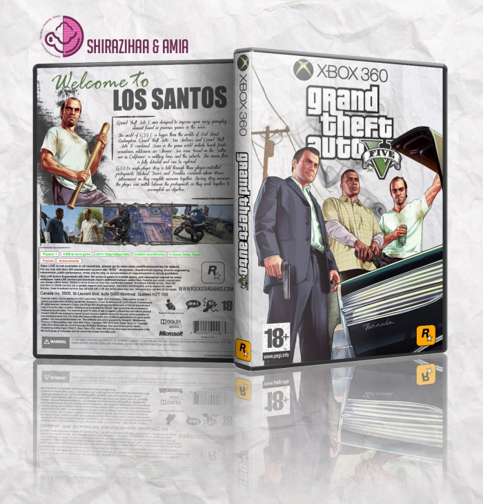Grand Theft Auto V Xbox 360 Box Art Cover by shirazihaa