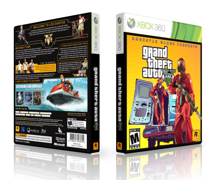 Grand Theft Auto V Xbox 360 Box Art Cover By Lastlight