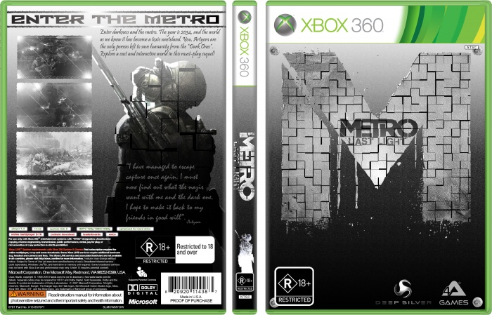 Metro: Last Light box art cover