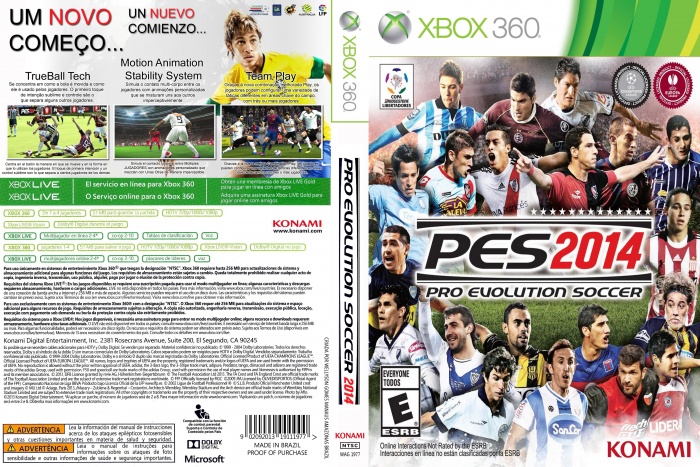 PES 2014 Xbox 360 Box Art Cover by Marco Araujo