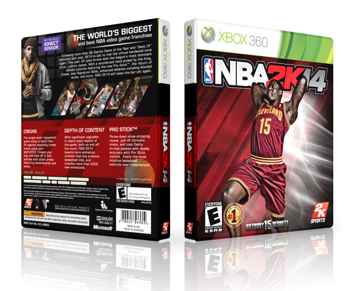 NBA 2K14 Xbox 360 Box Art Cover by LastLight
