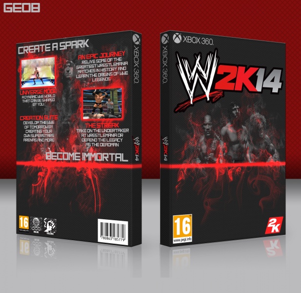 Wwe 2k14 Xbox 360 Box Art Cover By Geob01 - ngrw 2k14 xbox one video game cover roblox