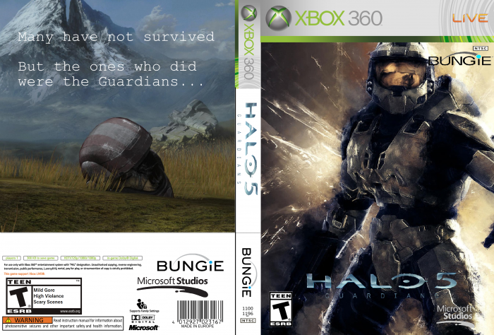 Halo 5: Guardians Xbox 360 Box Art 