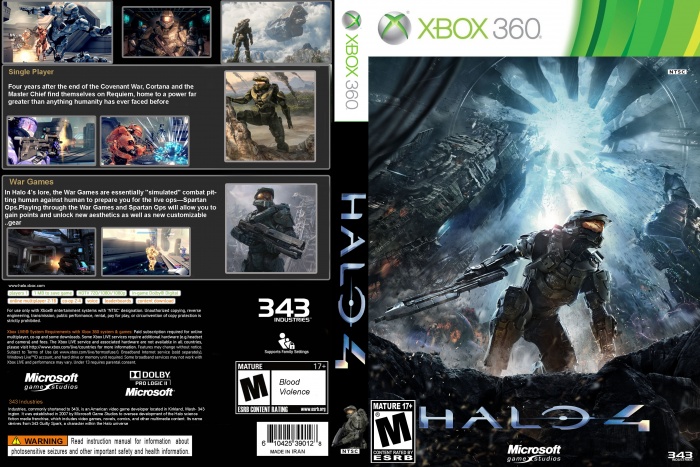 Halo 4 Xbox 360 Box Art Cover by sepinood