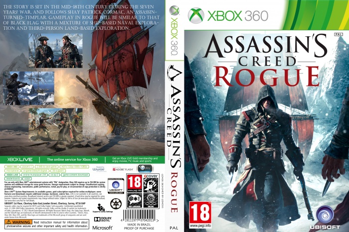 Uitstekend deksel reactie Assassin's Creed Rogue Xbox 360 Box Art Cover by genesis