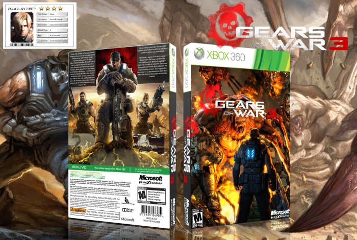 Gears of War 3 box art cover