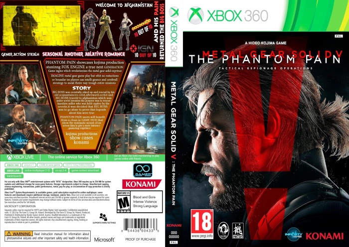 enjuague Rebaja silencio Metal Gear Solid V: The Phantom Pain Xbox 360 Box Art Cover by Juan666